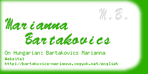 marianna bartakovics business card